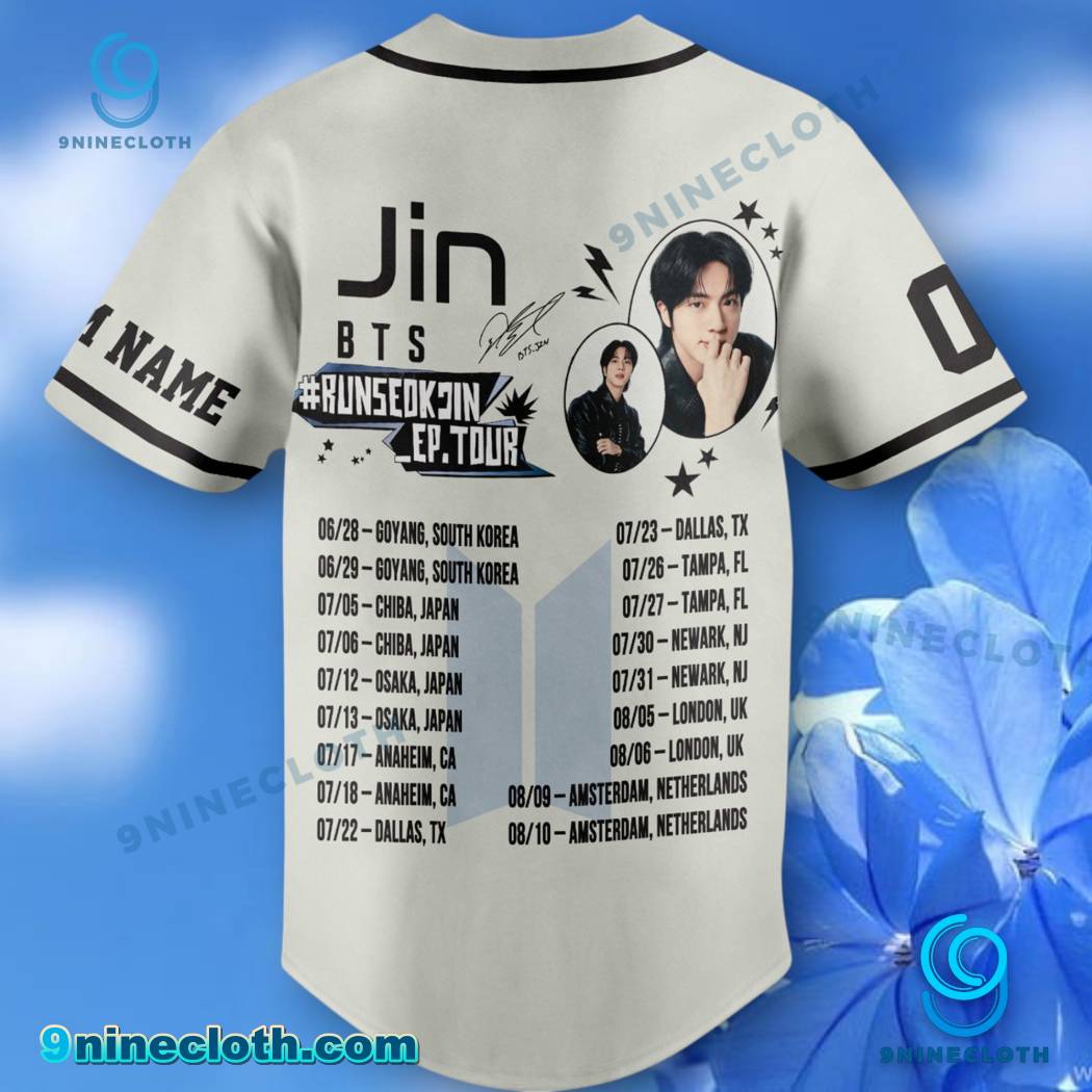 BTS Jin Runseokjin Ep.tour 2025 Personalized Baseball Jersey HG - Image 3