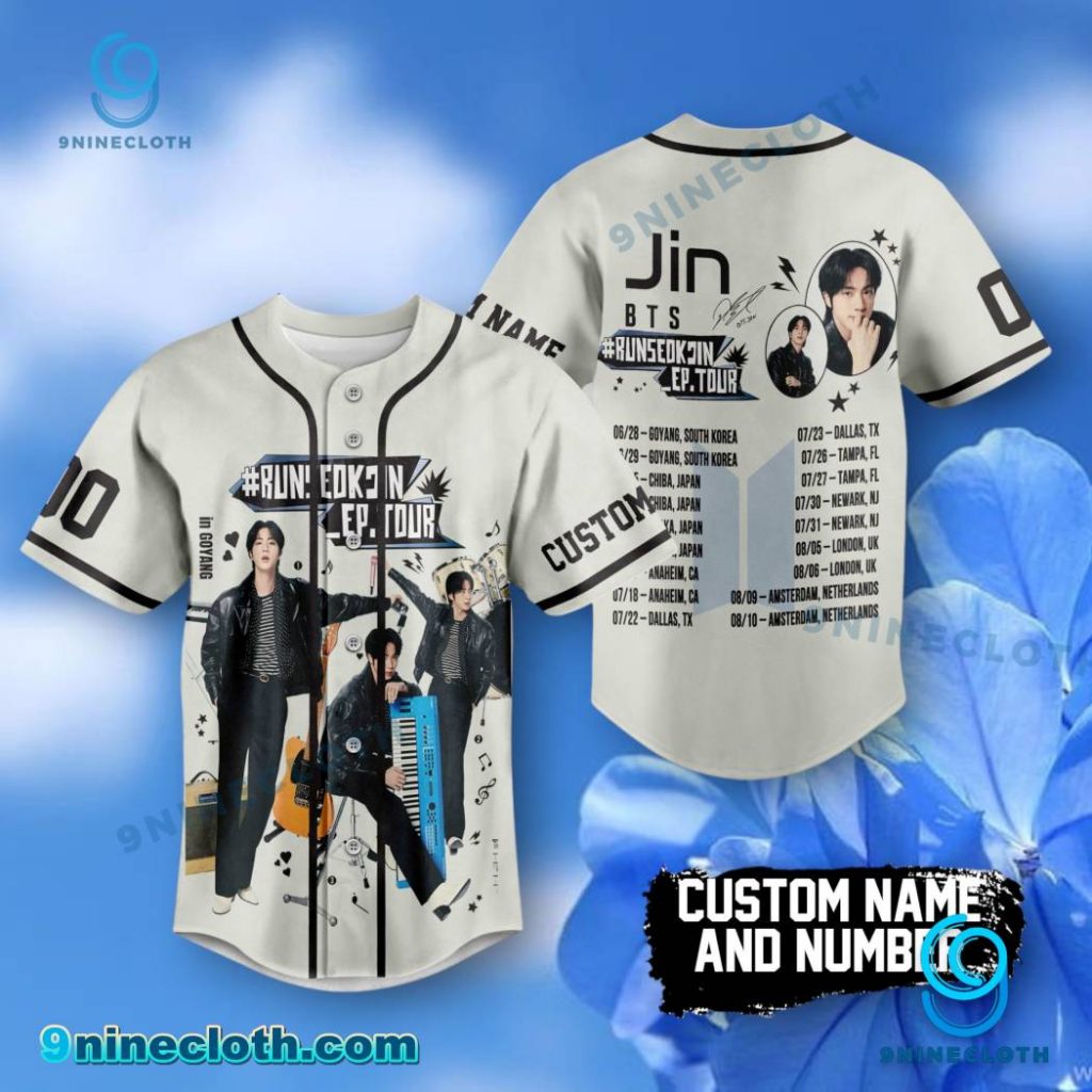 BTS Jin Runseokjin Ep.tour 2025 Personalized Baseball Jersey HG
