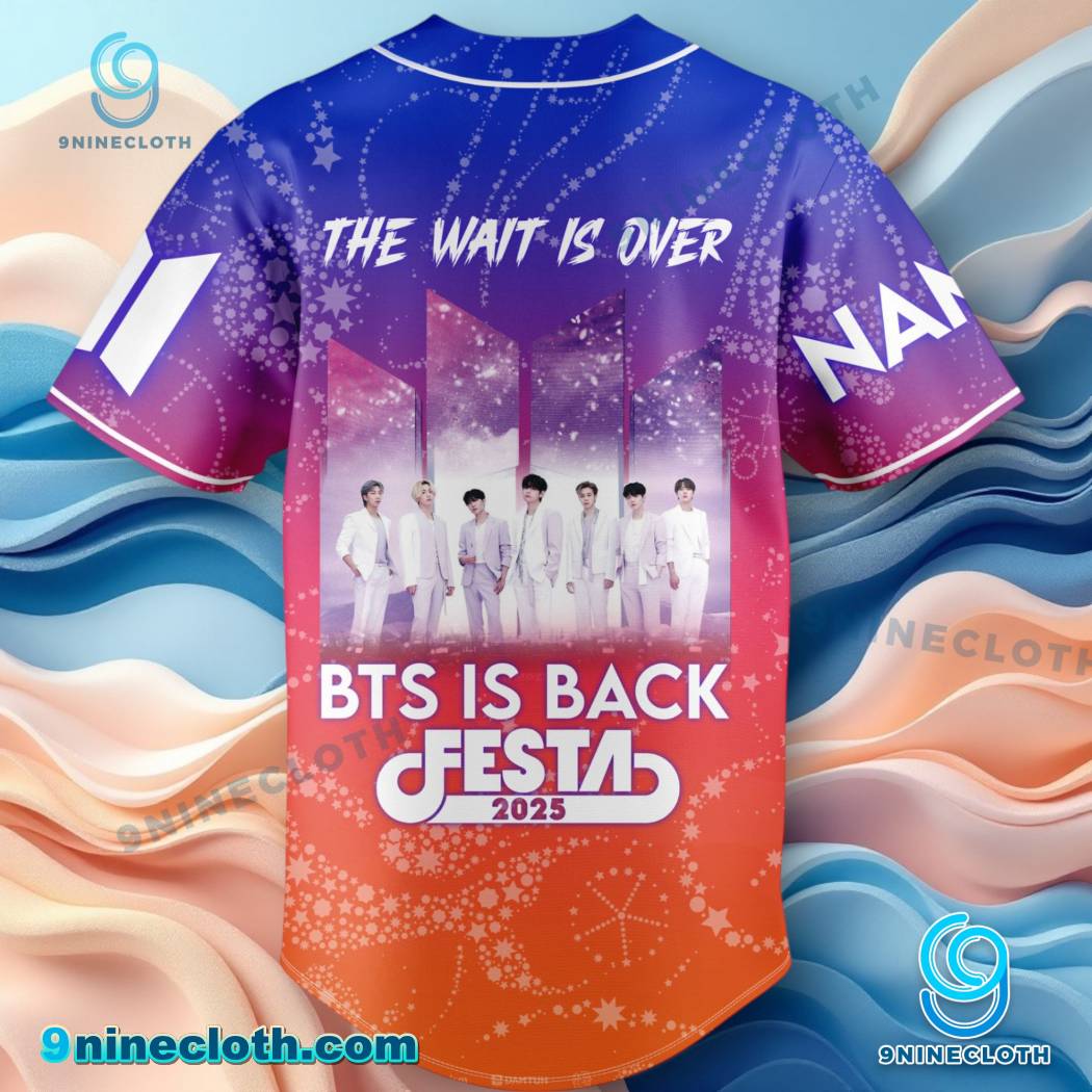 BTS We Are Back 2025 The Wait Is Over Personalized Baseball Jersey HG - Image 3