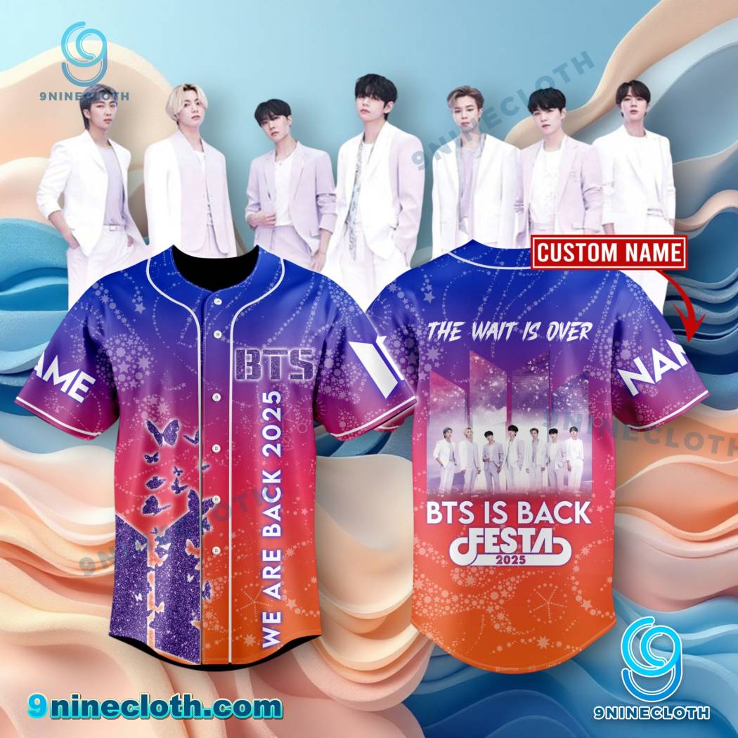 BTS We Are Back 2025 The Wait Is Over Personalized Baseball Jersey HG
