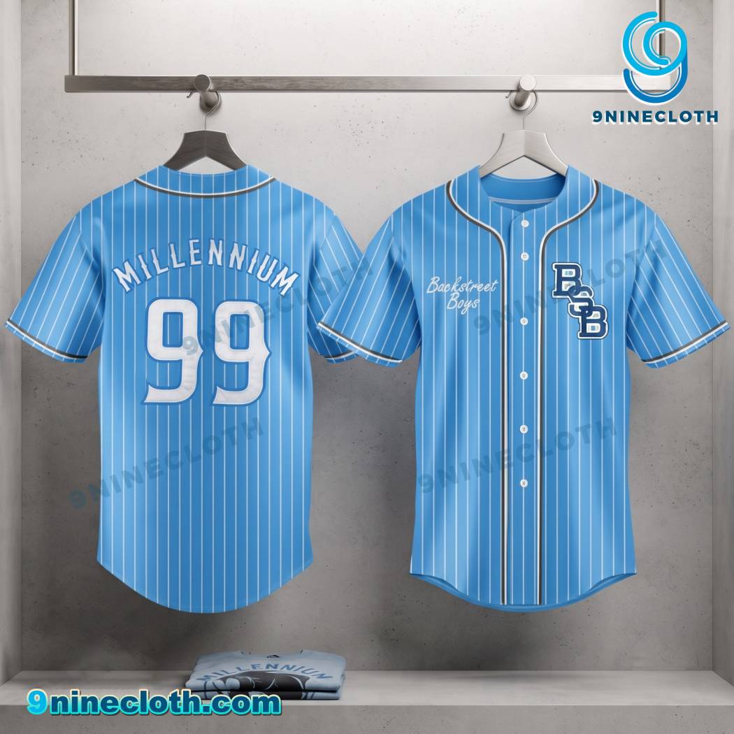 Backstreet Boys Into The Millennium 2026 Striped Blue Baseball Jersey HG - Image 4