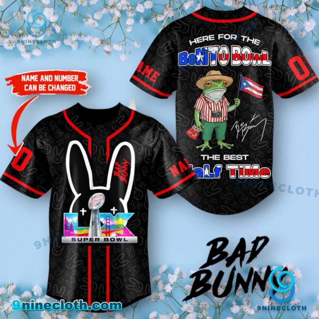 Bad Bunny Here For The Benito Bowl The Best Half Time Personalized Baseball Jersey HG