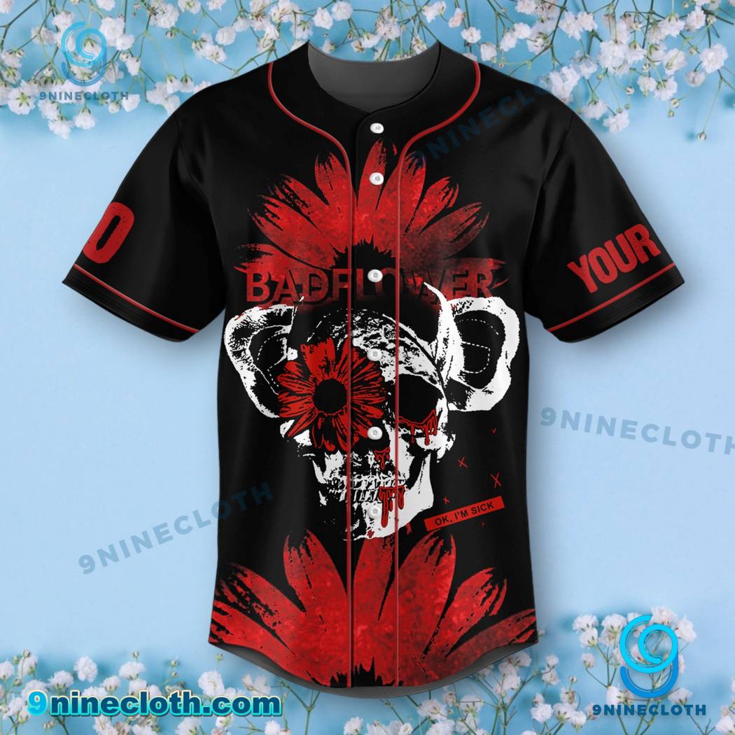 Badflower Ok I’m Sick Personalized Baseball Jersey HG - Image 2