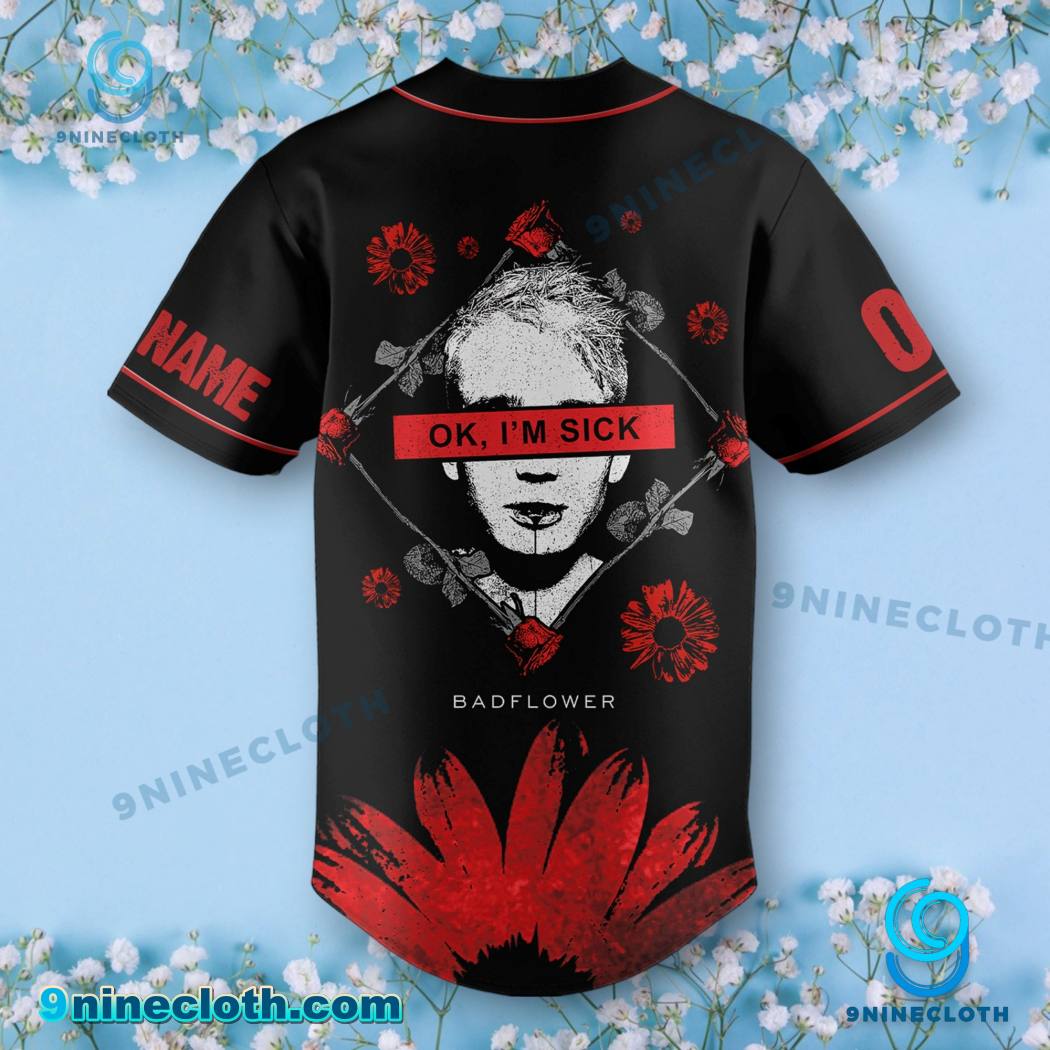 Badflower Ok I’m Sick Personalized Baseball Jersey HG - Image 3