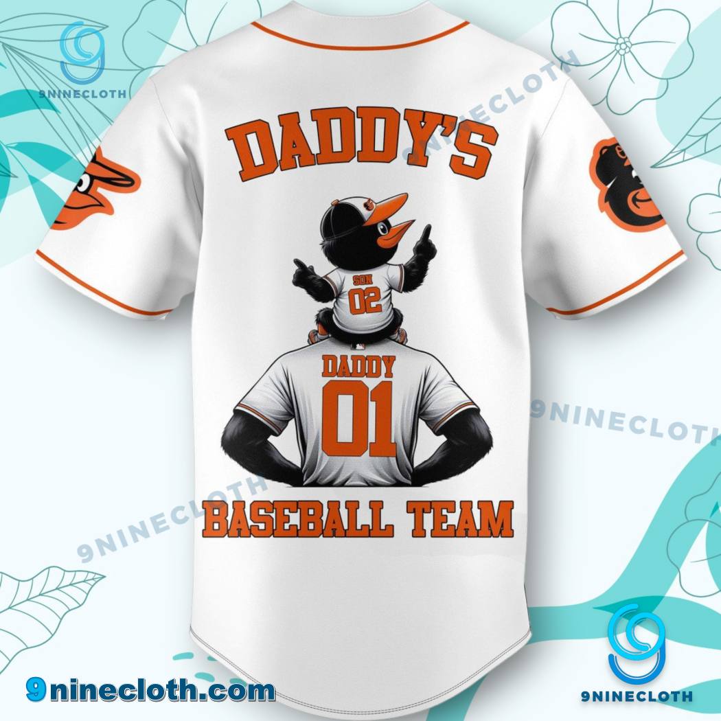 Baltimore Orioles Daddy’s Baseball Team Personalized Baseball Jersey HG