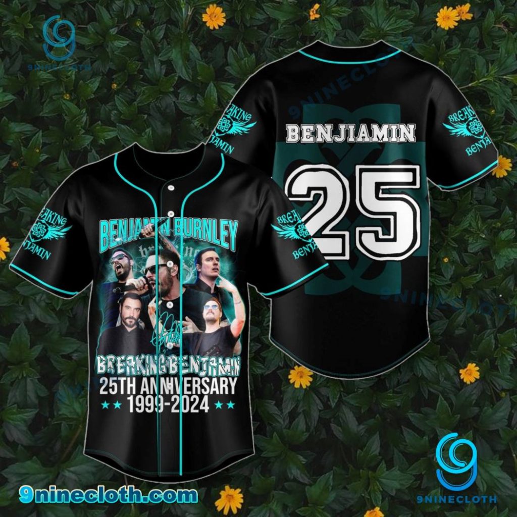 Benjamin Burnley Breaking Benjamin 25th Anniversary 1999-2024 Baseball Jersey HG