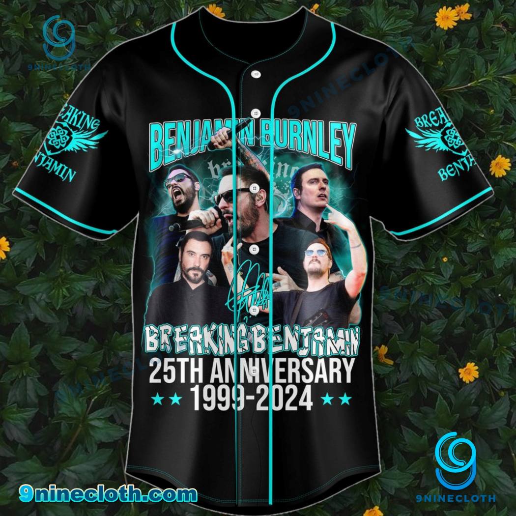 Benjamin Burnley Breaking Benjamin 25th Anniversary 1999-2024 Baseball Jersey HG - Image 3