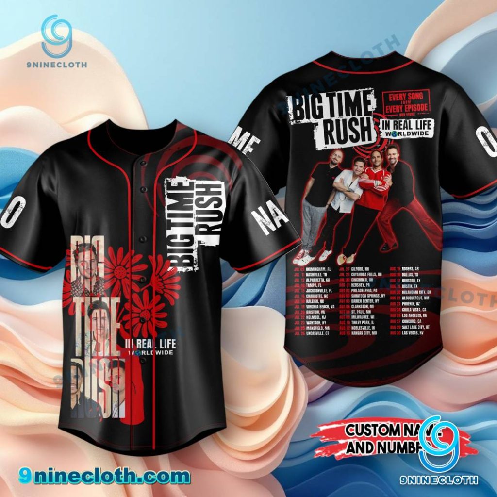 Big Time Rush In Real Life Worldwide Tour 2025 Personalized Baseball Jersey HG