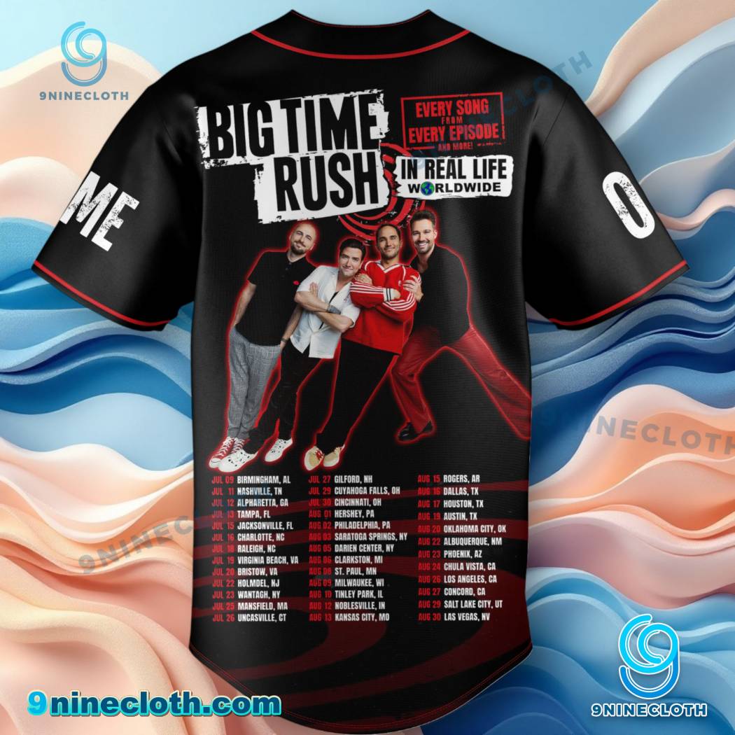 Big Time Rush In Real Life Worldwide Tour 2025 Personalized Baseball Jersey HG - Image 2