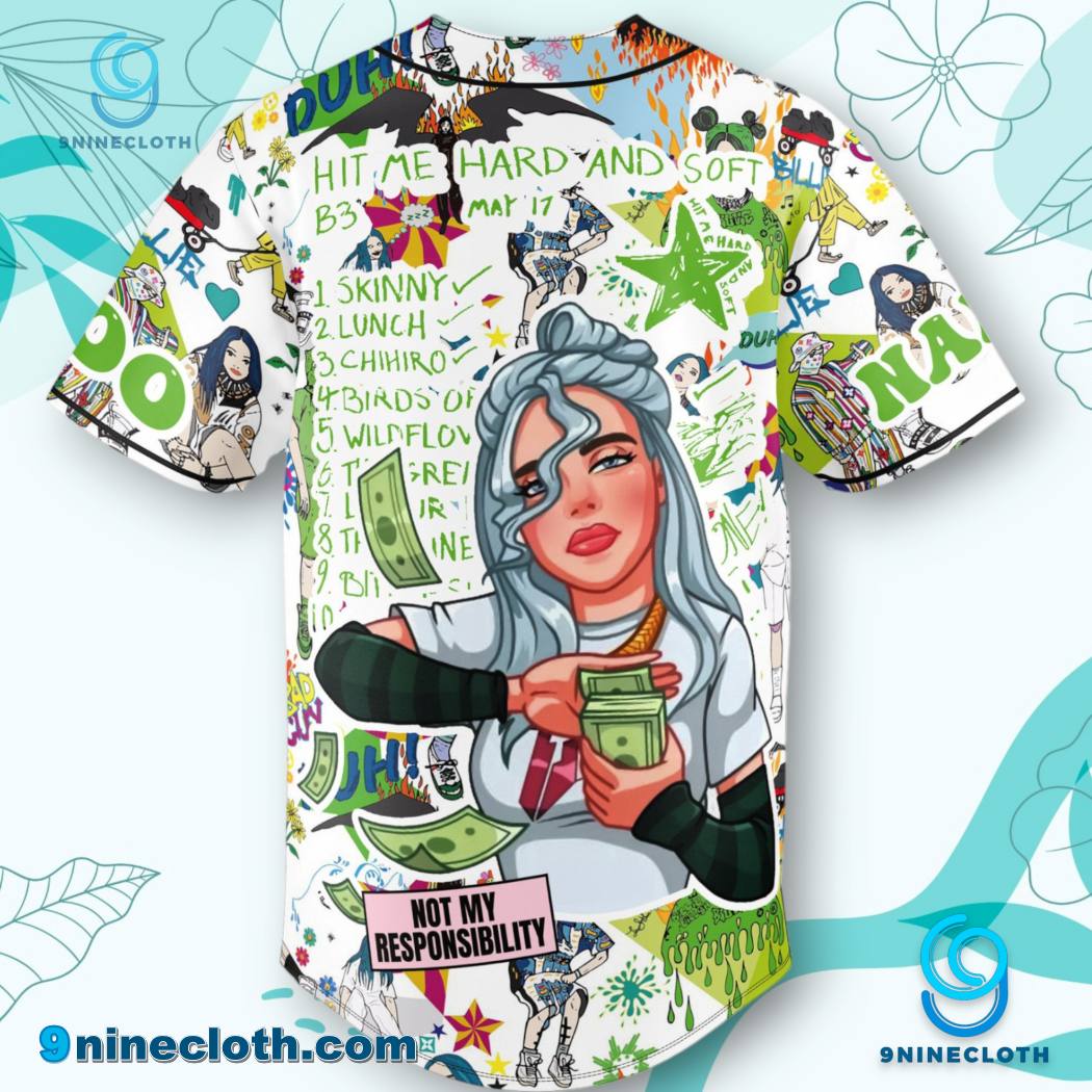Billie Eilish Hit Me Hard And Soft Personalized Baseball Jersey HG - Image 2