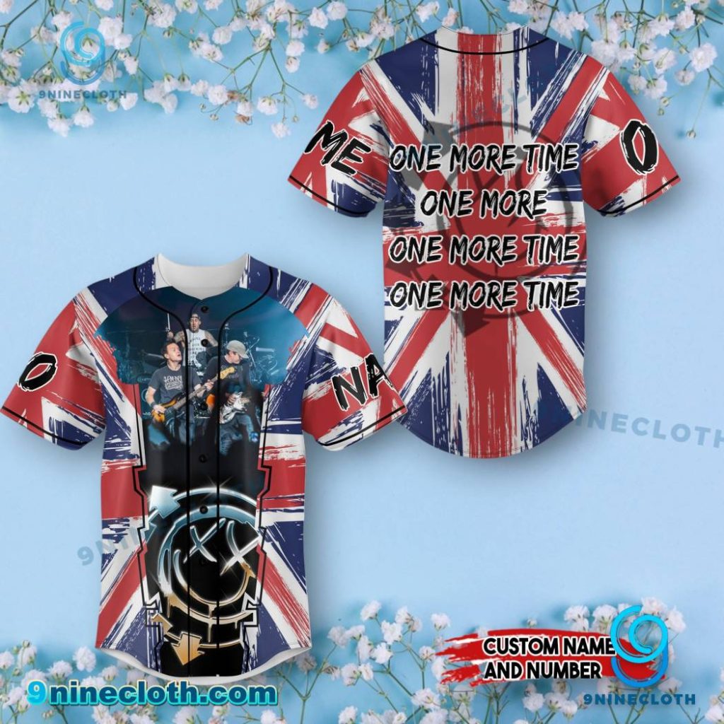 Blink-182 One More Time UK Flag Personalized Baseball Jersey HG