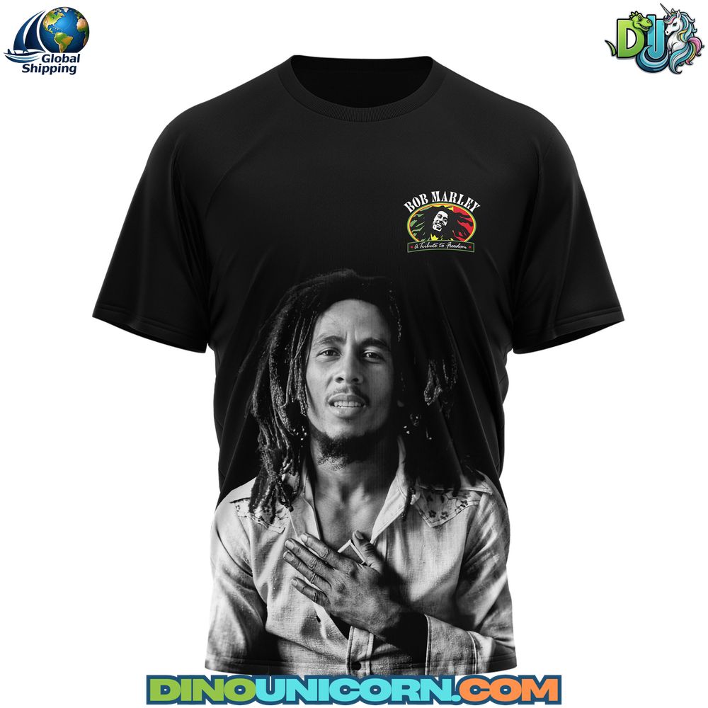Bob Marley Happy Black History Month T-Shirt Hoodie Or Zip-up Hoodie NNA - Image 3