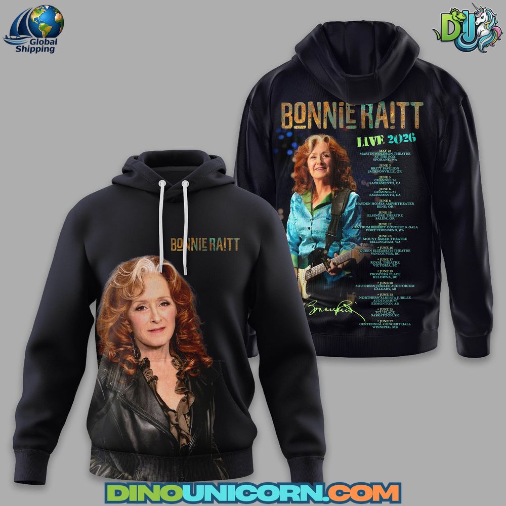 Bonnie Raitt Live 2026 T-Shirt Hoodie Or Zip-up Hoodie NNA - Image 2
