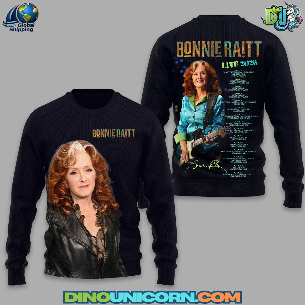 Bonnie Raitt Live 2026 T-Shirt Hoodie Or Zip-up Hoodie NNA - Image 3