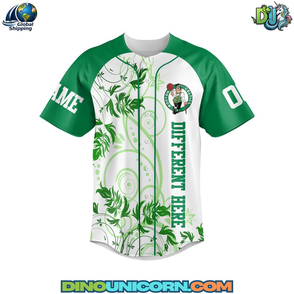 Boston Celtics Baseball Jersey NNA - Image 2