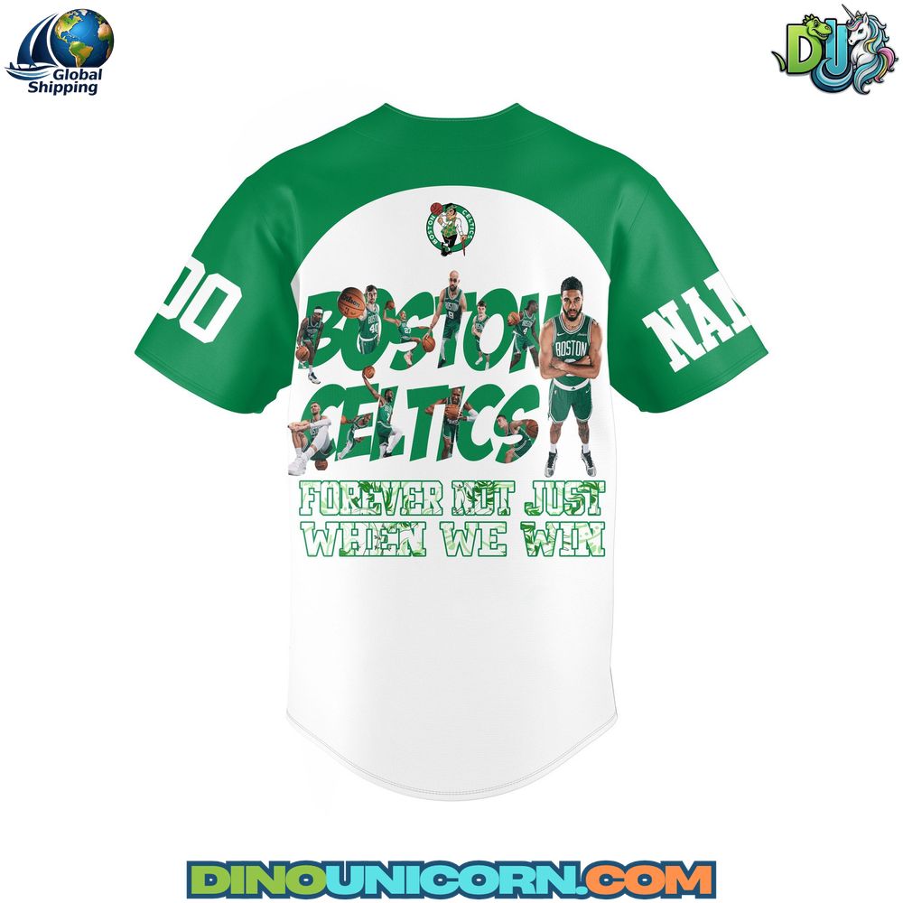 Boston Celtics Baseball Jersey NNA - Image 3