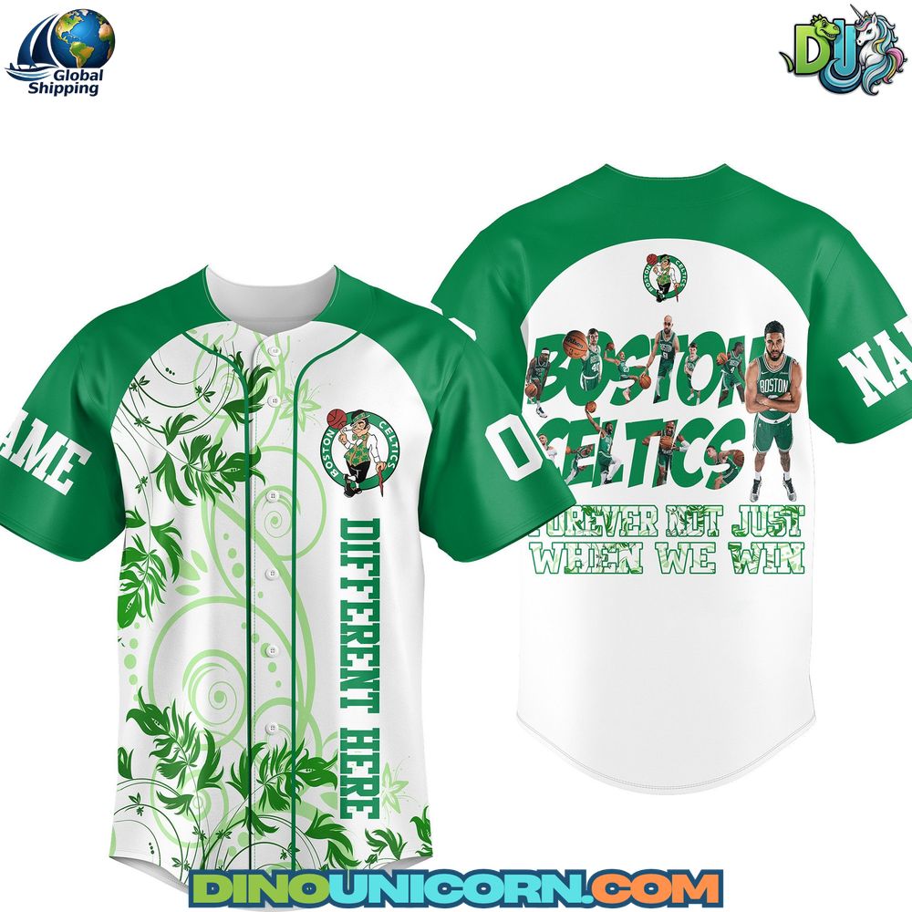 Boston Celtics Baseball Jersey NNA - Image 4