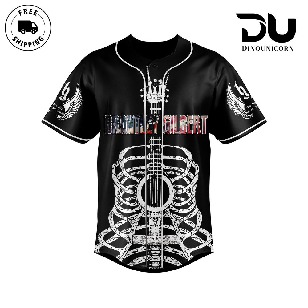 Brantley Gilbert – Bury Me Upside Down Baseball Jersey NNA Shirt