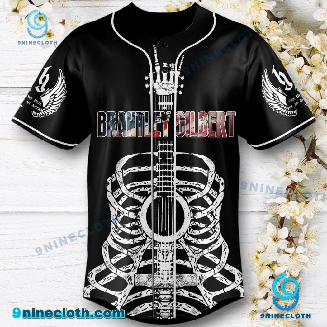 Brantley Gilbert Bury Me Upside Down Baseball Jersey HG - Image 2