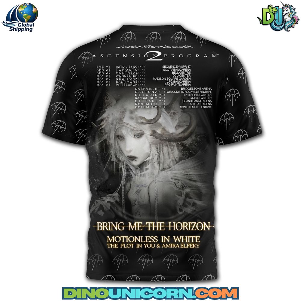 Bring Me the Horizon 2026 Tour T-Shirt Hoodie Or Zip-up Hoodie NNA - Image 3