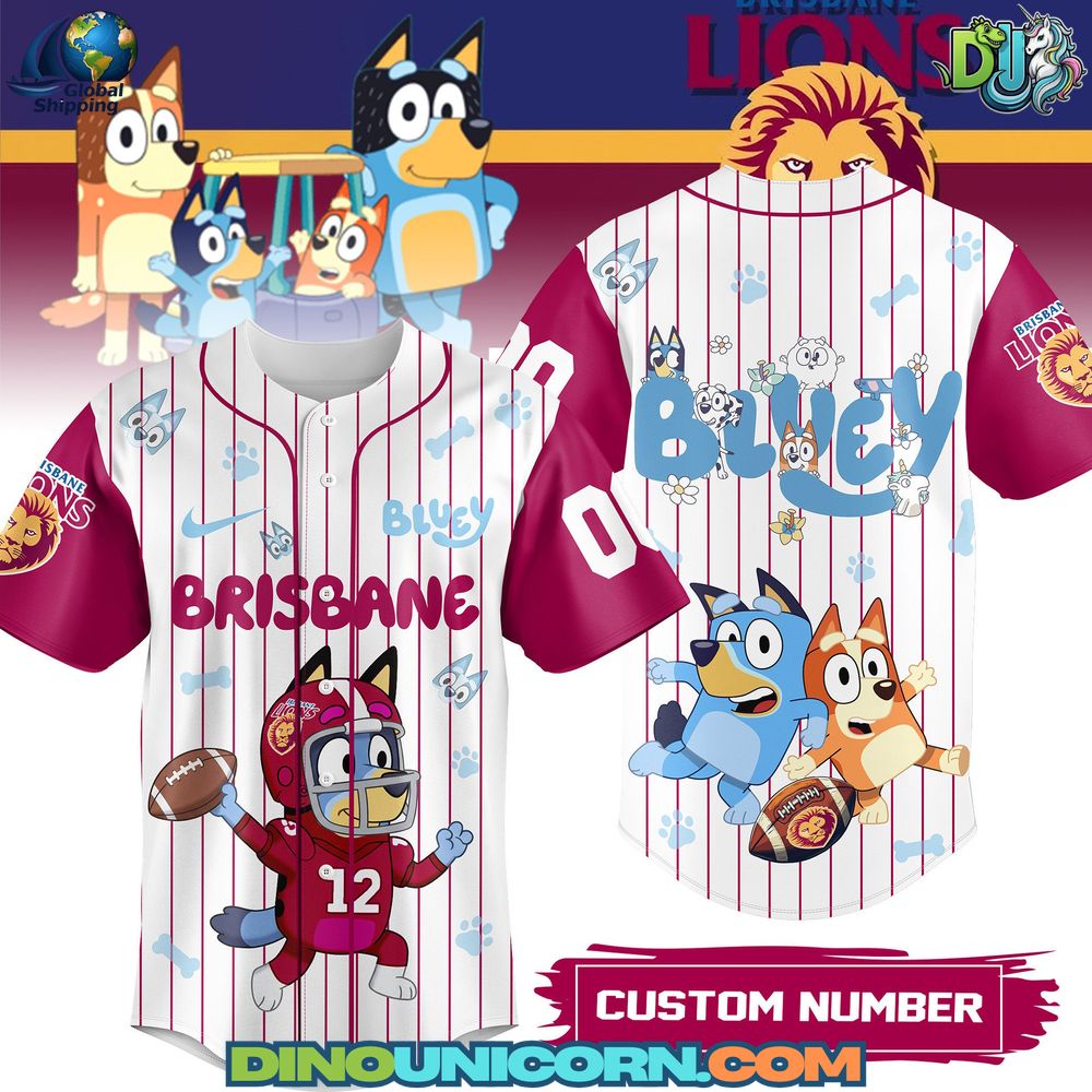 Brisbane Lions AFL x Blu3y Baseball Jersey NNA