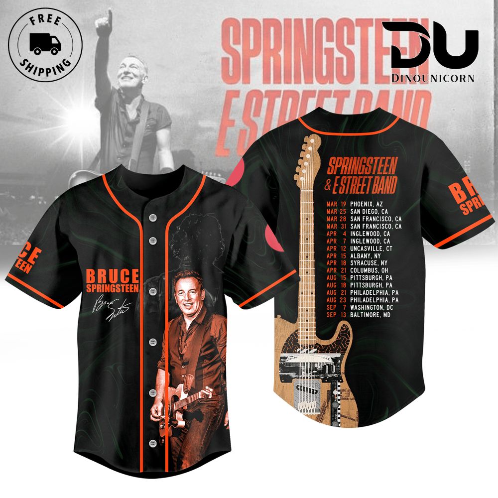 Bruce Springsteen Baseball Jersey NNA