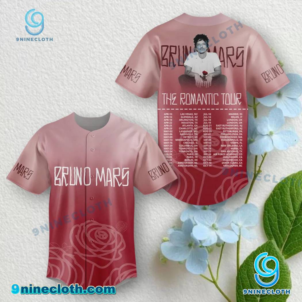 Bruno Mars The Romantic Tour 2026 Baseball Jersey HG