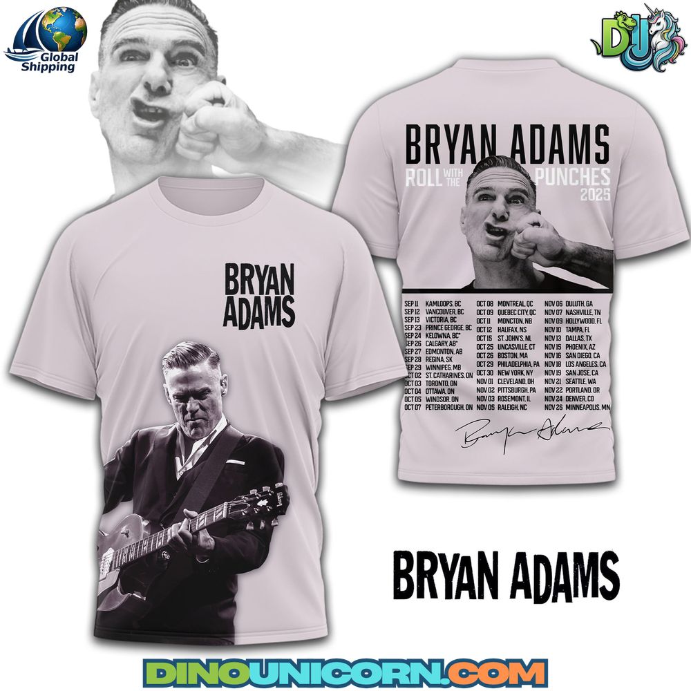 Bryan Adams Roll with the Punches T-Shirt Hoodie Or Zip-up Hoodie NNA