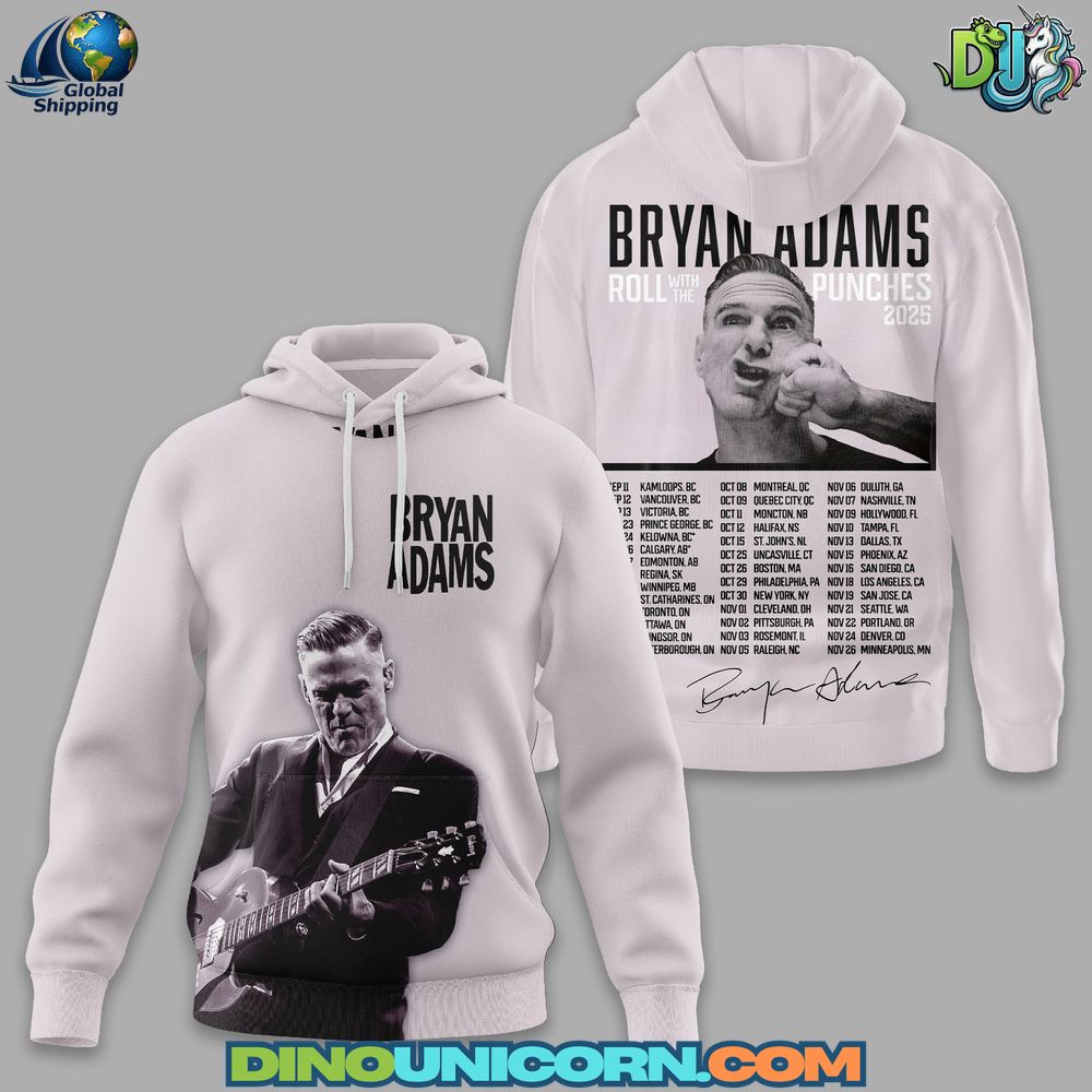 Bryan Adams Roll with the Punches T-Shirt Hoodie Or Zip-up Hoodie NNA - Image 2