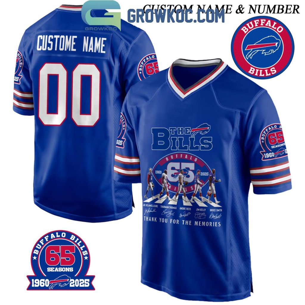 Buffalo Bills 65th Anniversary 1960 2025 Memories Football Jersey, Mesh Jersey, Women Croptop Sports Shirt HFN