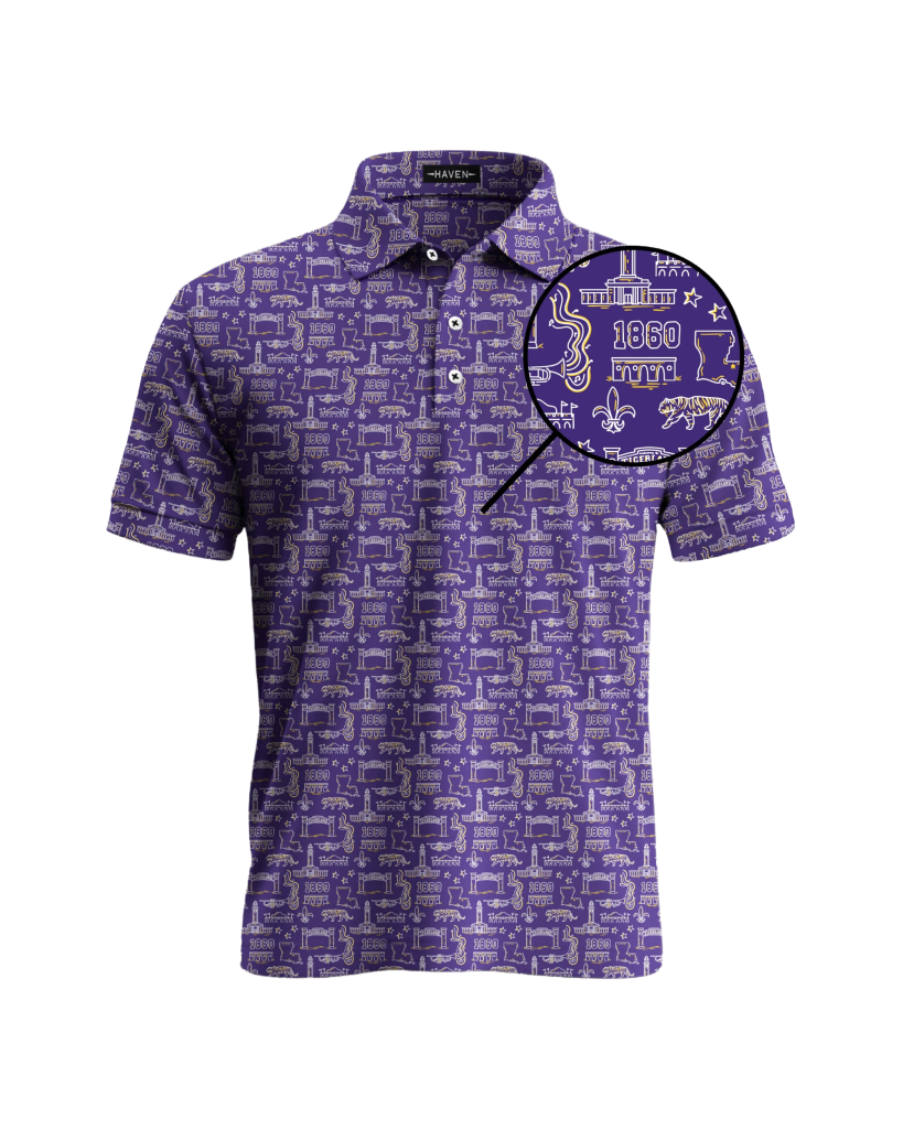 Baton Rouge Football HFN Polo Shirt Play Neck Golf