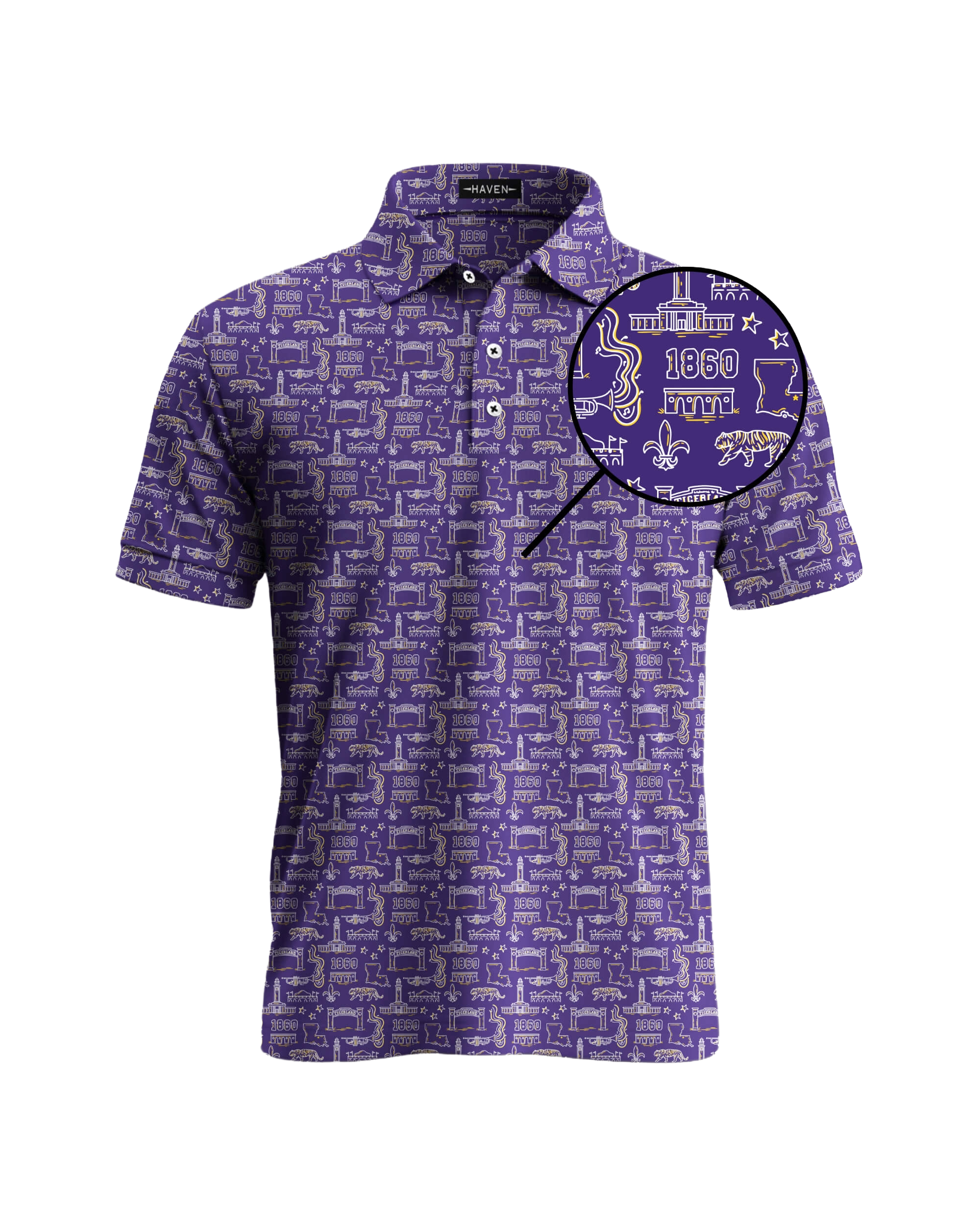 Baton Rouge Football HFN Polo Shirt Play Neck Golf