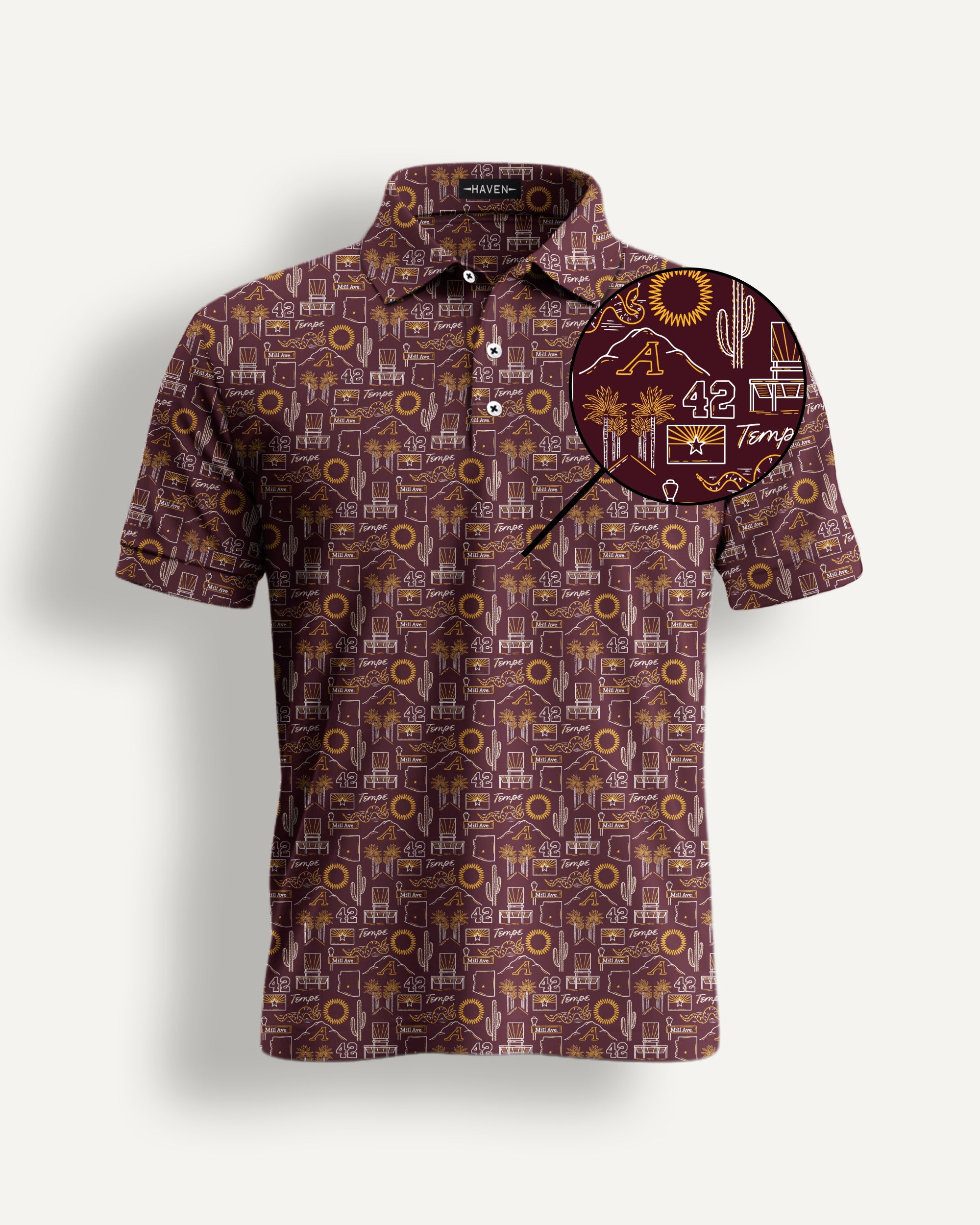 Tempe Football HFN Polo Shirt The Inferno - Image 2