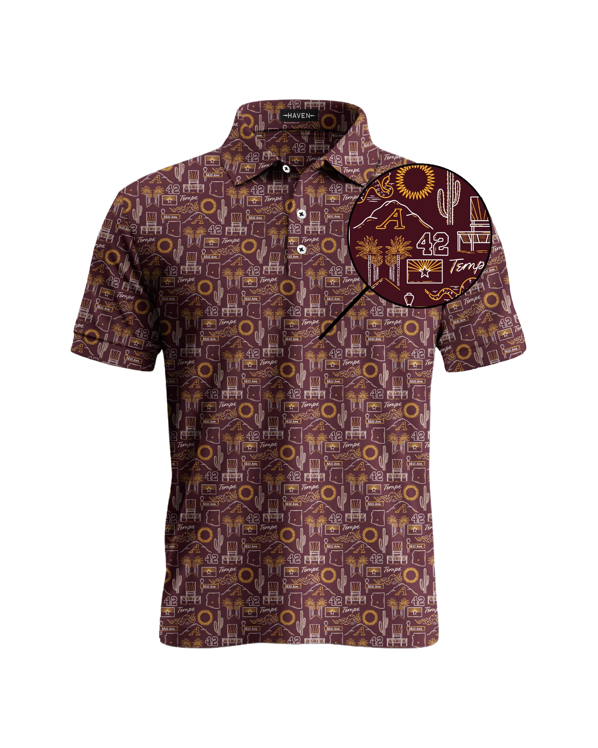 Tempe Football HFN Polo Shirt The Inferno