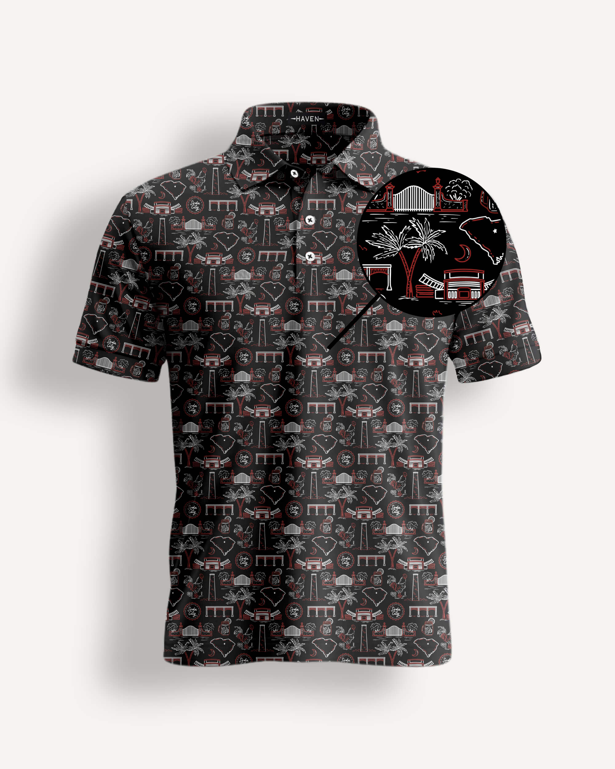 South Carolina Football HFN Polo Shirt The Palmetto Golf - Image 2