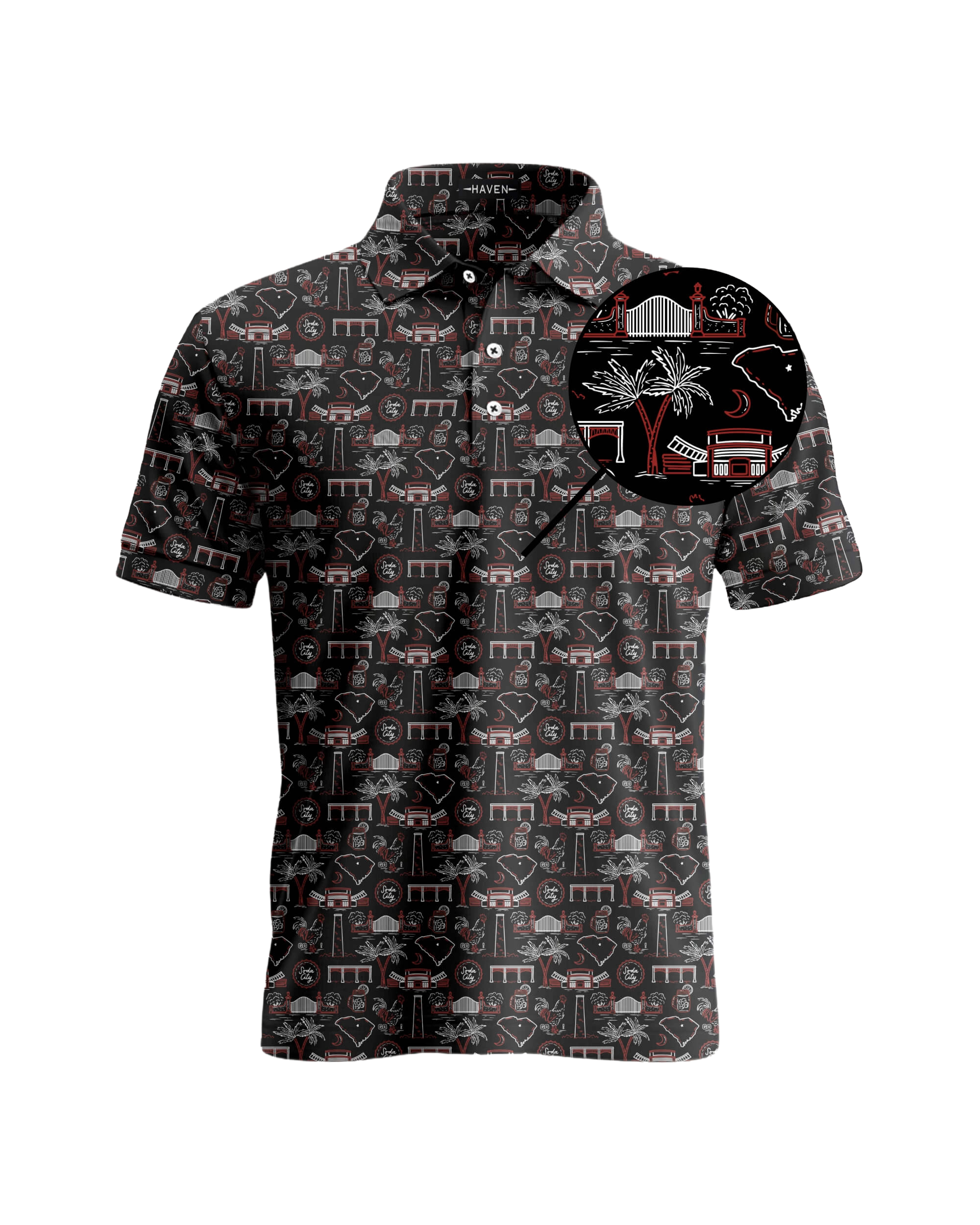 South Carolina Football HFN Polo Shirt The Palmetto Golf