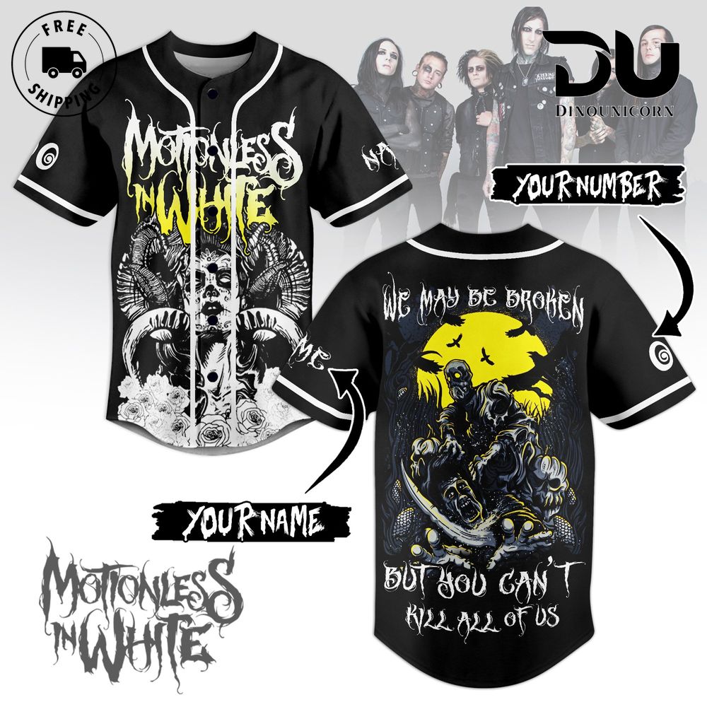 Motionless In White – Devil’S Night Baseball Jersey NNA Shirt