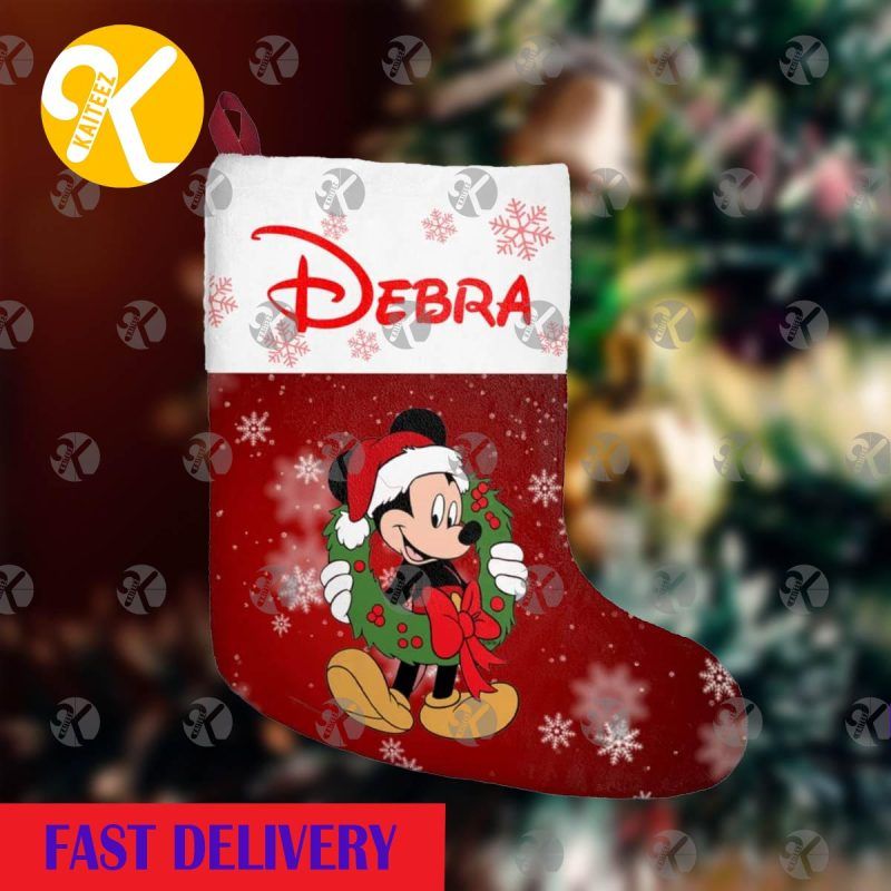 Mickey Mouse Wearing Advent Ring Personalized Christmas Stocking HG