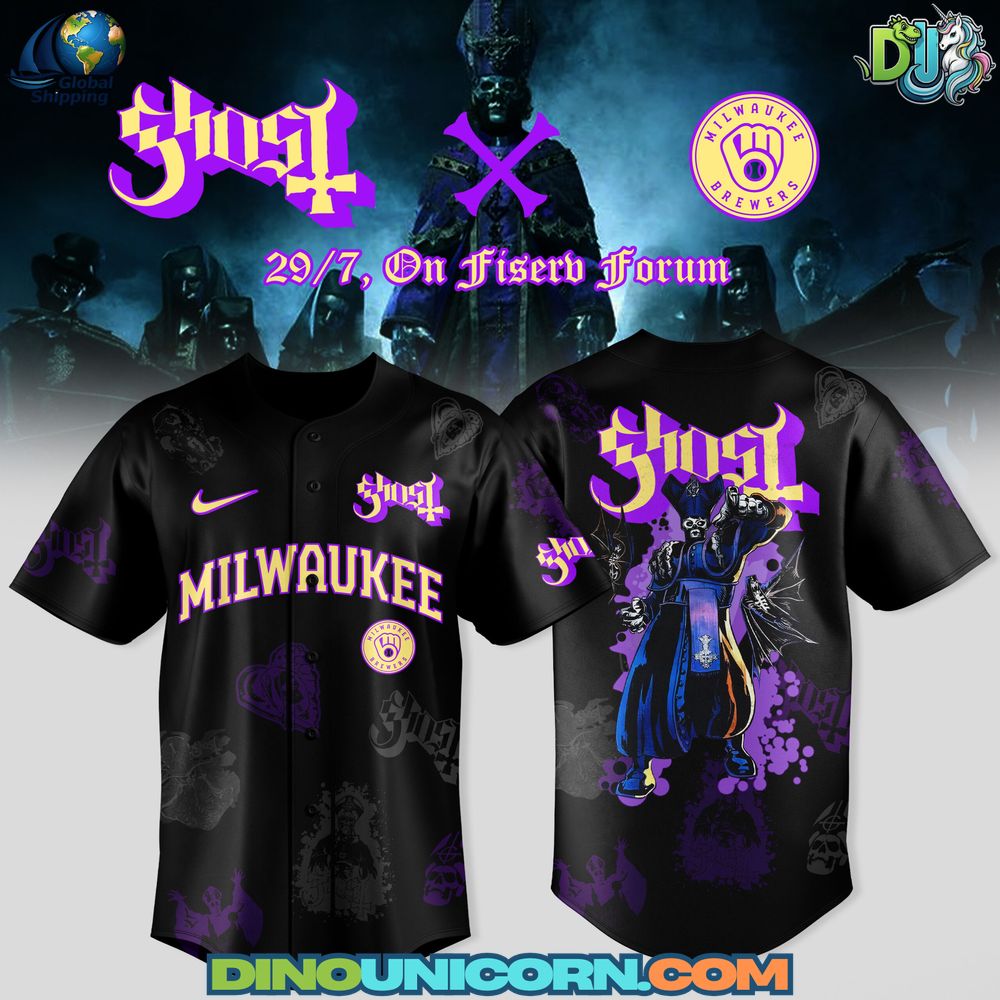 Milwaukee Brewers  x Ghost Band World Tour 2025 Baseball Jersey NNA