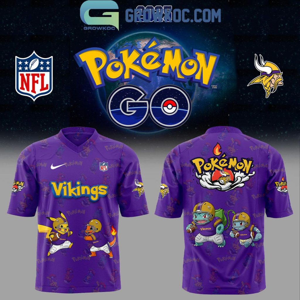 Minnesota Vikings x Pokemon Go 2025 Football Jersey, Mesh Jersey, Women Croptop Sports Shirt HFN
