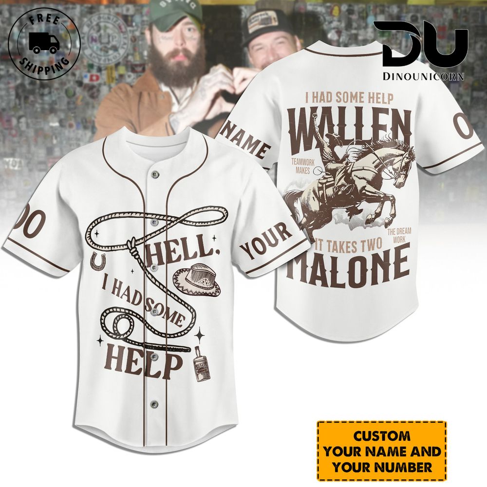 Morgan Wallen X Post Malone Baseball Jersey NNA Shirt