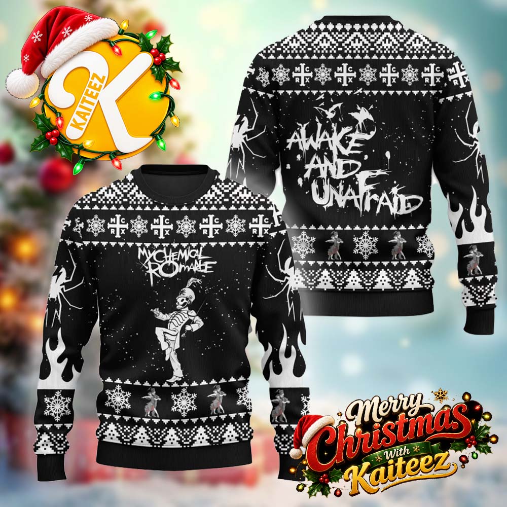 My Chemical Romance Awake And Unafraid Ugly Christmas Sweater HG