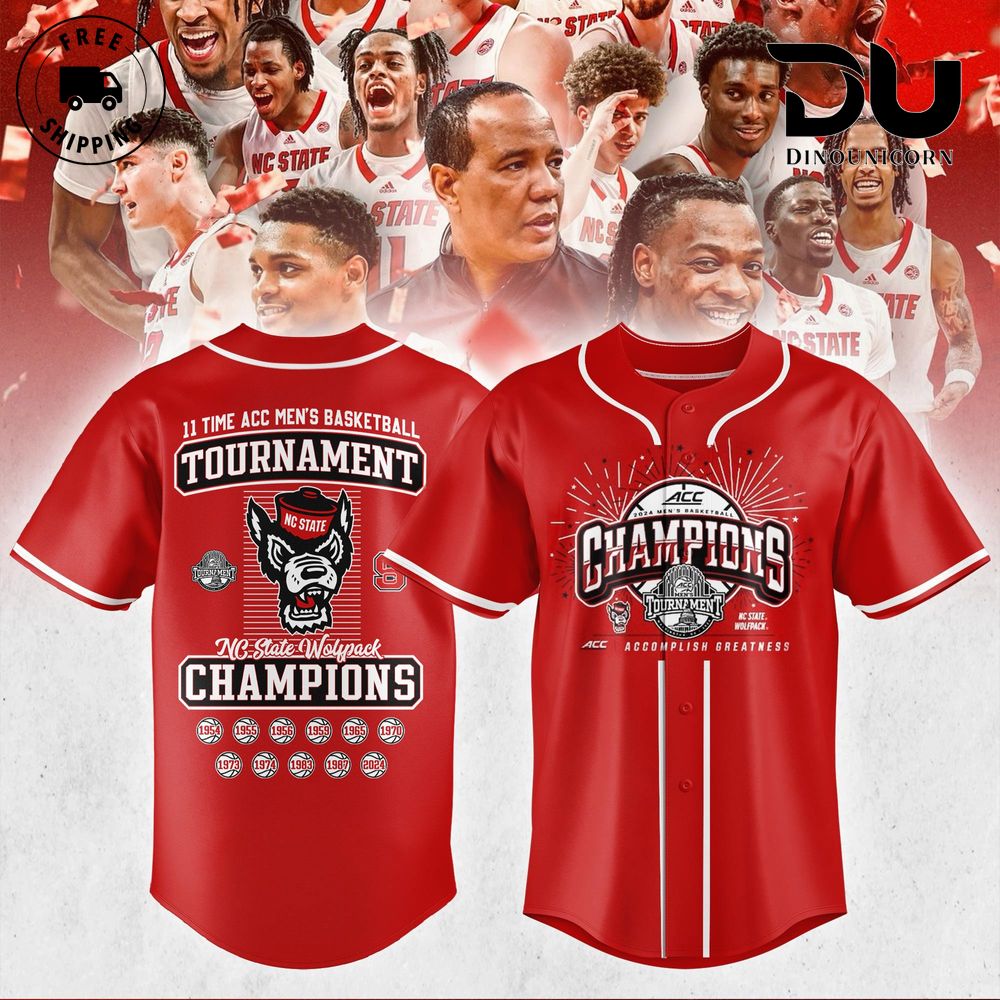 NC State Wolfpack ACC Men’s Basketball Conference Tournament Champions Jersey