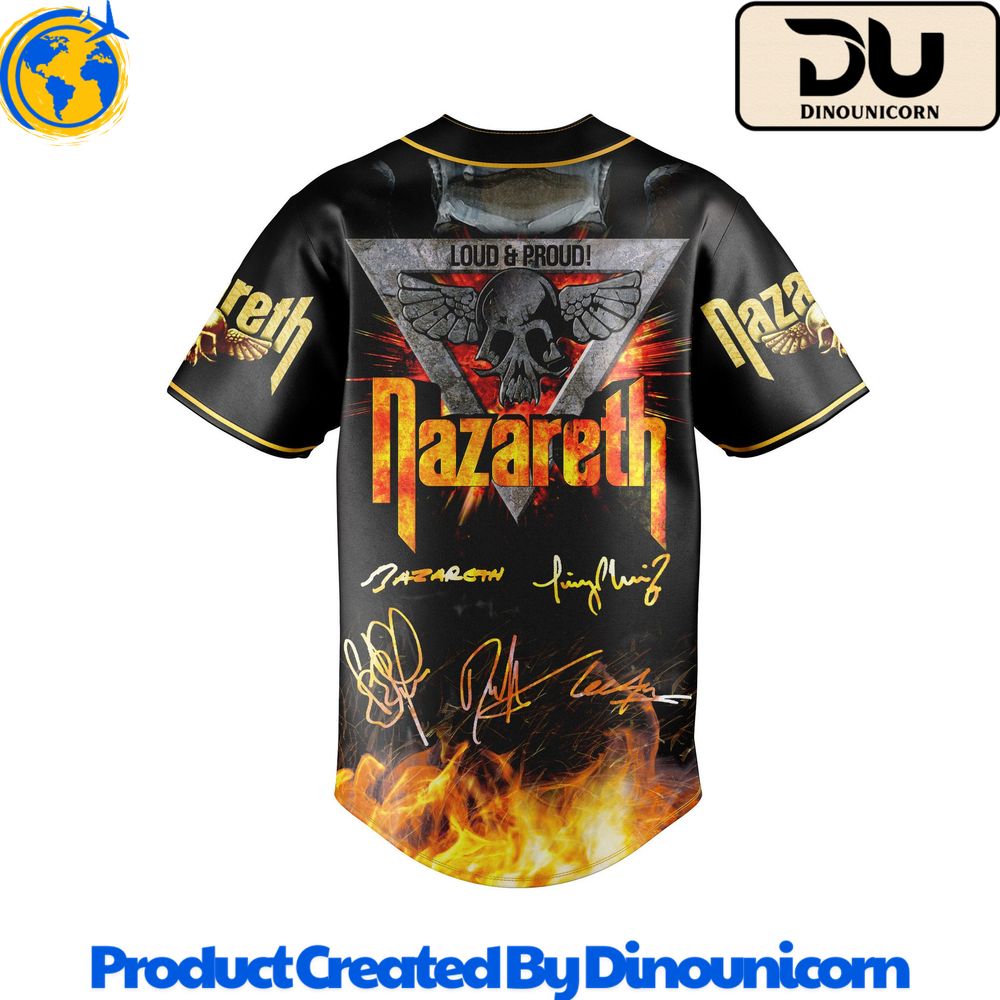 Nazareth Rock Band Baseball Jersey NNA - Image 3