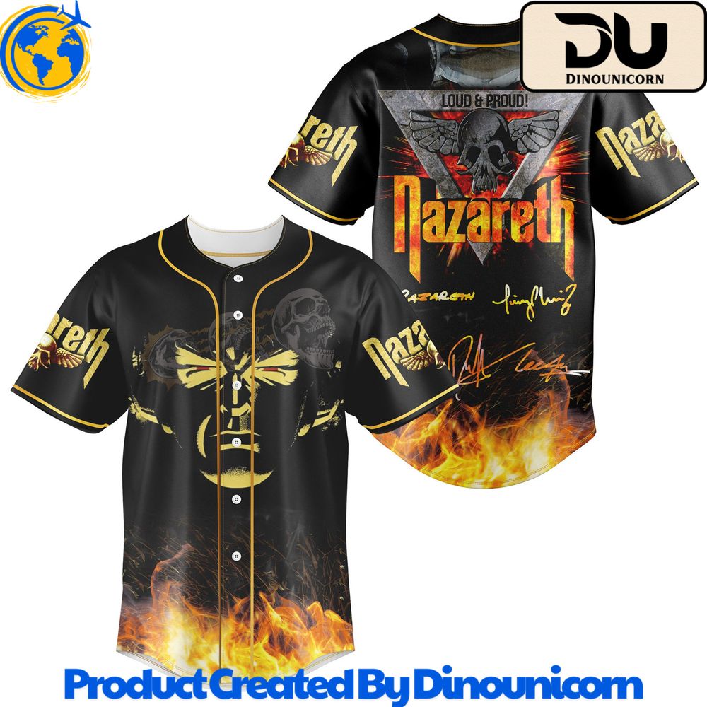 Nazareth Rock Band Baseball Jersey NNA - Image 4