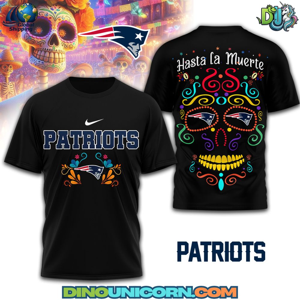 New England Patriots Day of the Dead T-Shirt Hoodie Or Zip-up Hoodie NNA