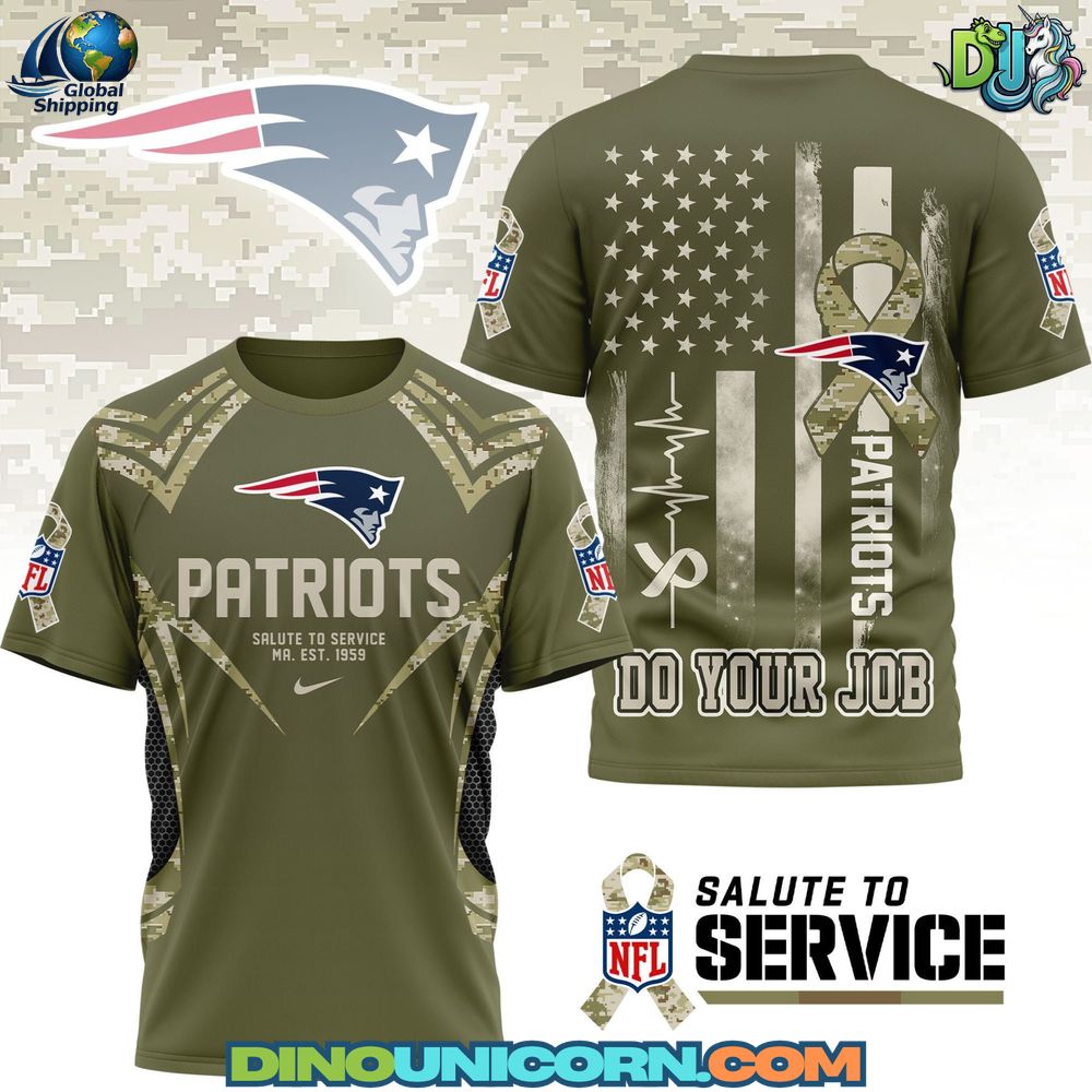 New England Patriots Salute to Service Camo T-Shirt Hoodie Or Zip-up Hoodie NNA