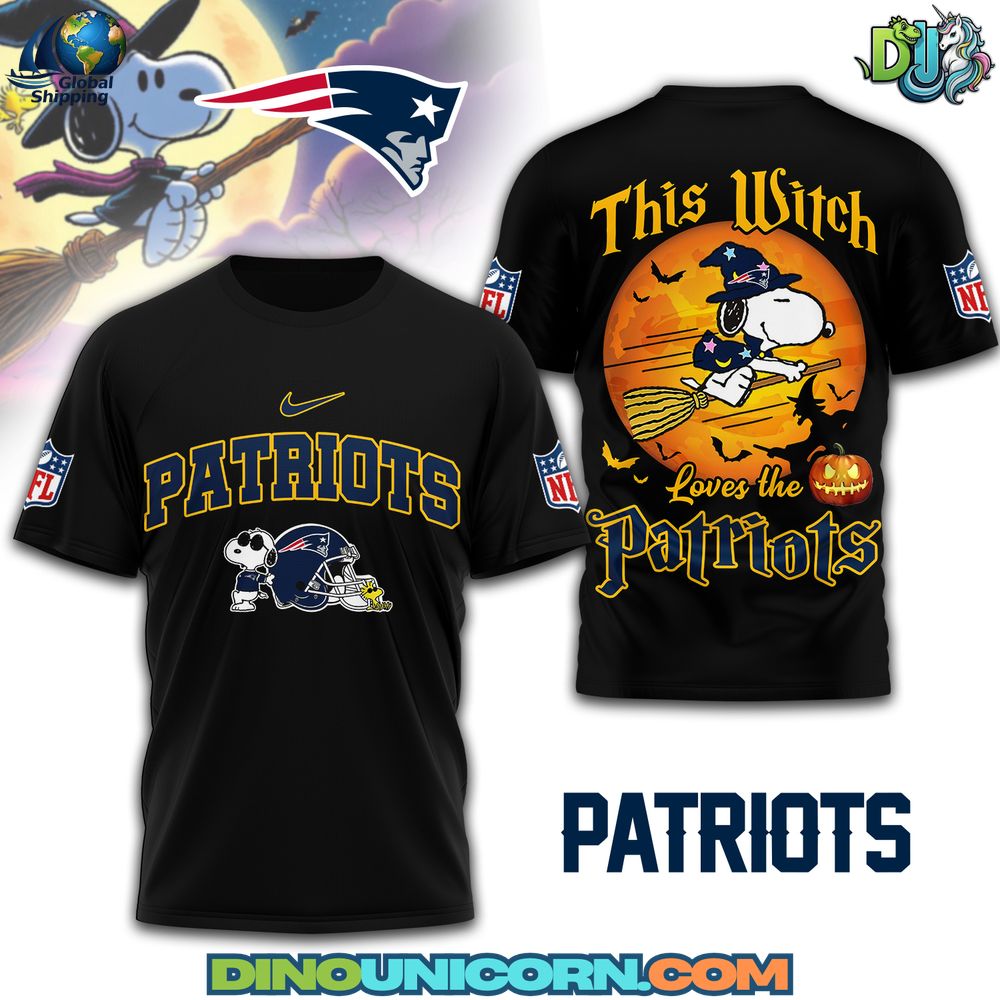 New England Patriots Snoopy Witch T-Shirt Hoodie Or Zip-up Hoodie NNA