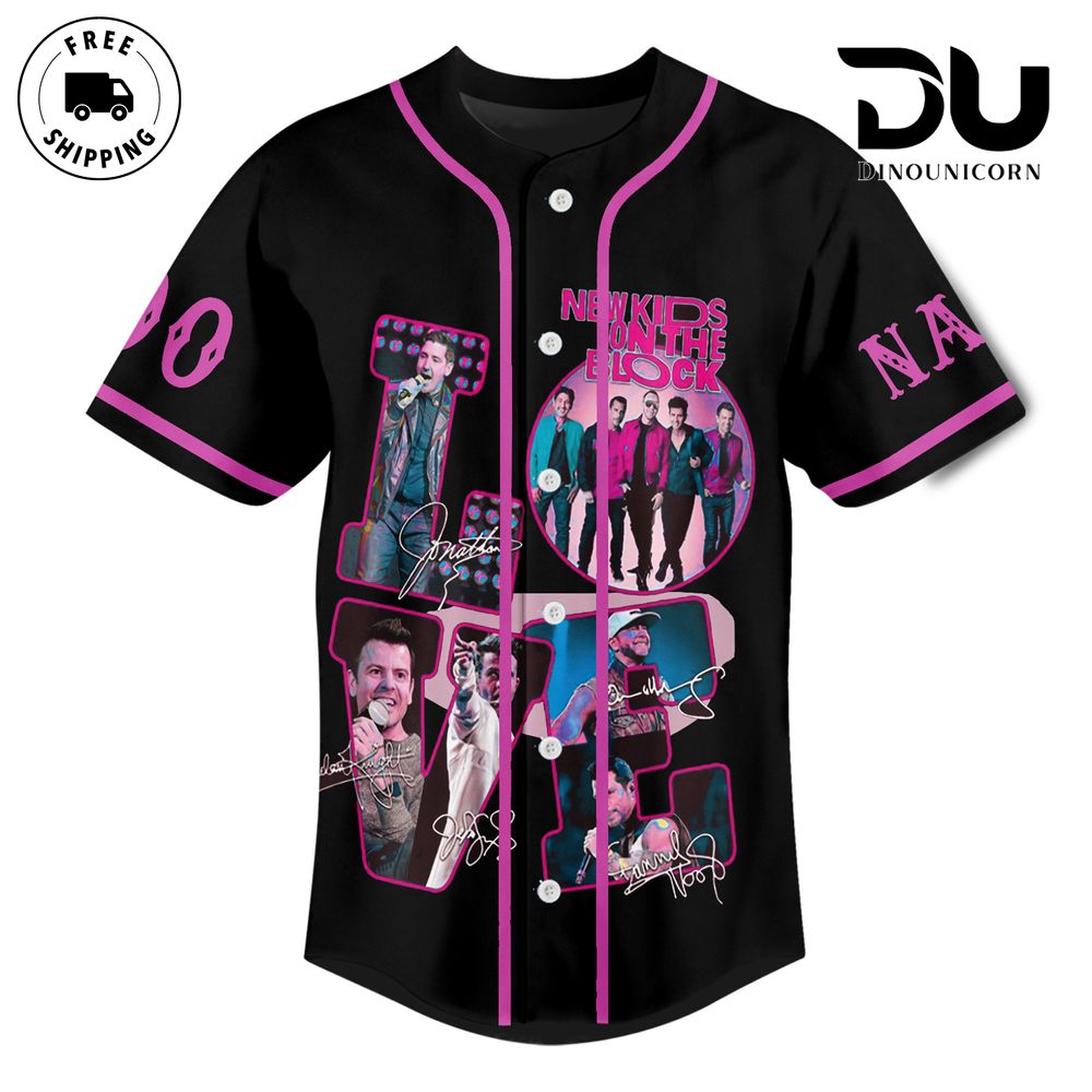 New Kids On The Block 40Th Anniversary Baseball Jersey NNA Shirt - Image 2