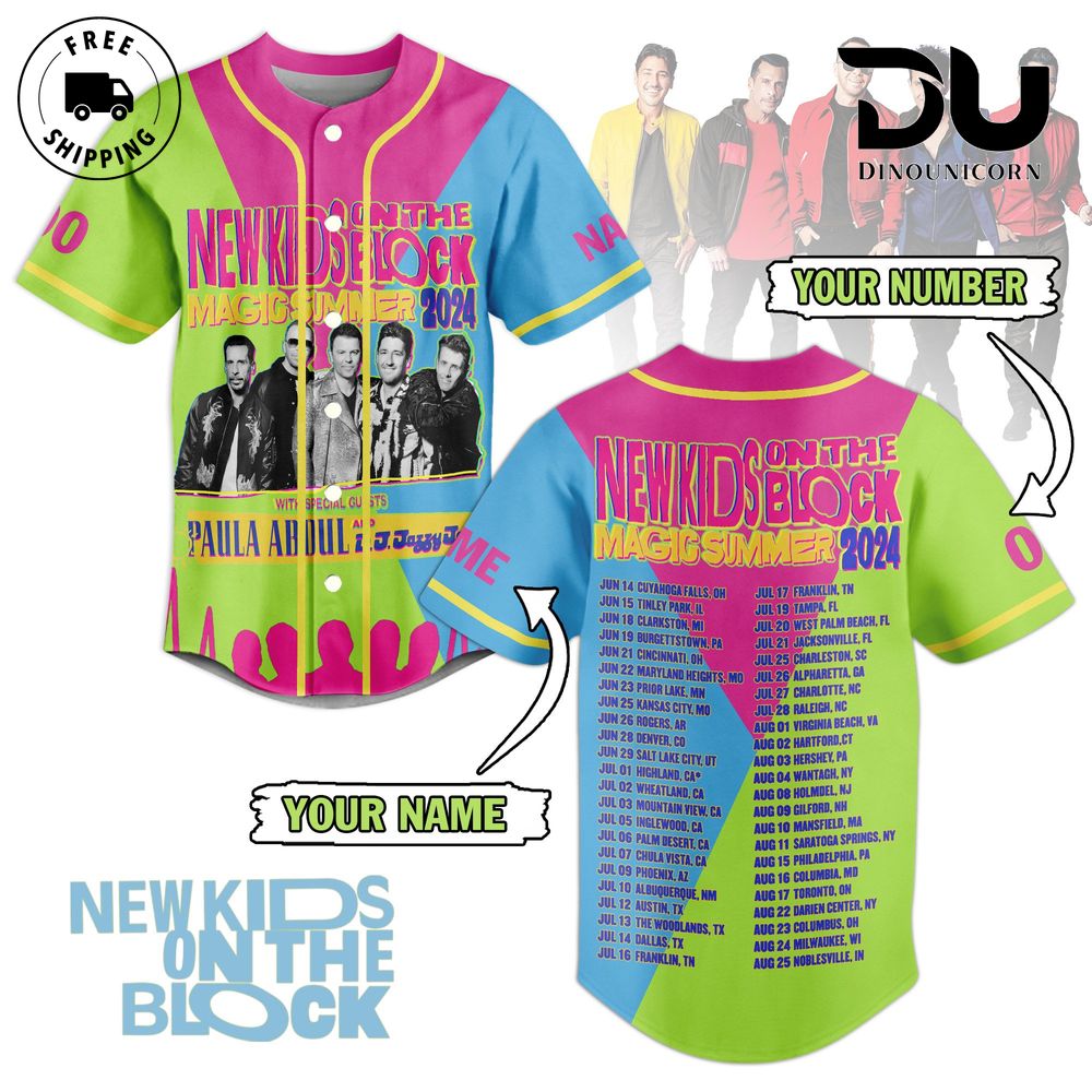 New Kids On The Block – Magic Summer  Baseball Jersey NNA Shirt